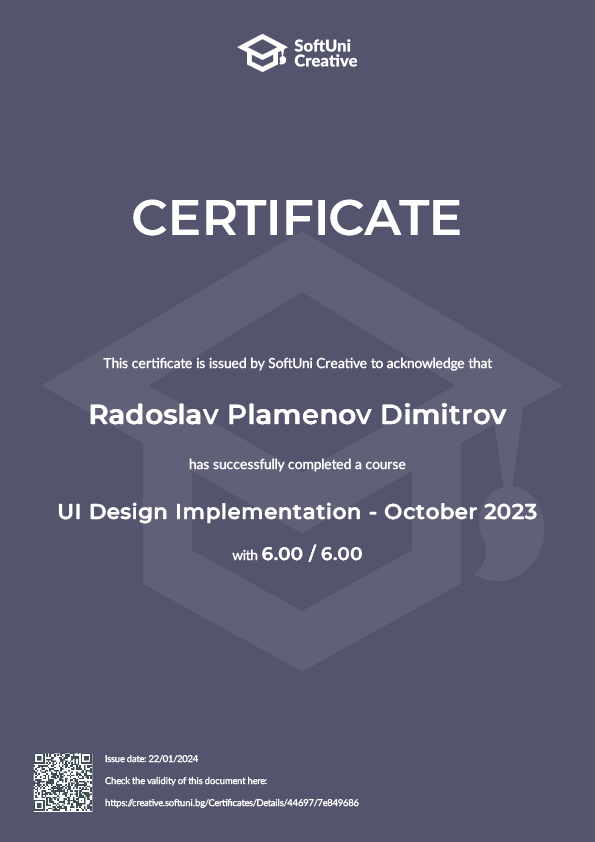 _0001_UI Design Implementation - October 2023 - Certificate 0001 UI Design Implementation October 2023 Certificate